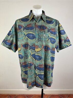 Kahala Authentic Aloha Fish-Print Shirt